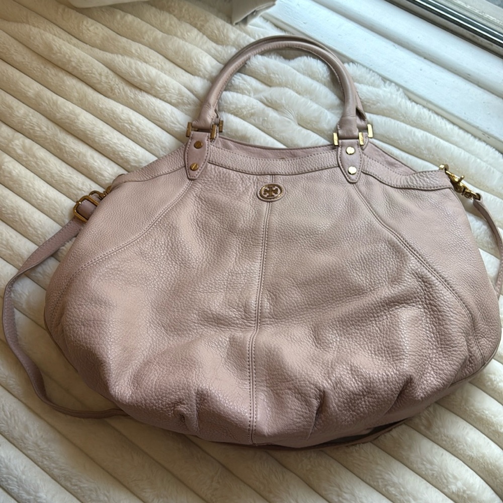 Tory Burch Pink Leather Tote Bag